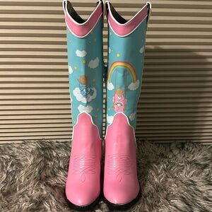 Dollskill Carebear RAINBOW ROUNDUP COWBOY BOOTS 7